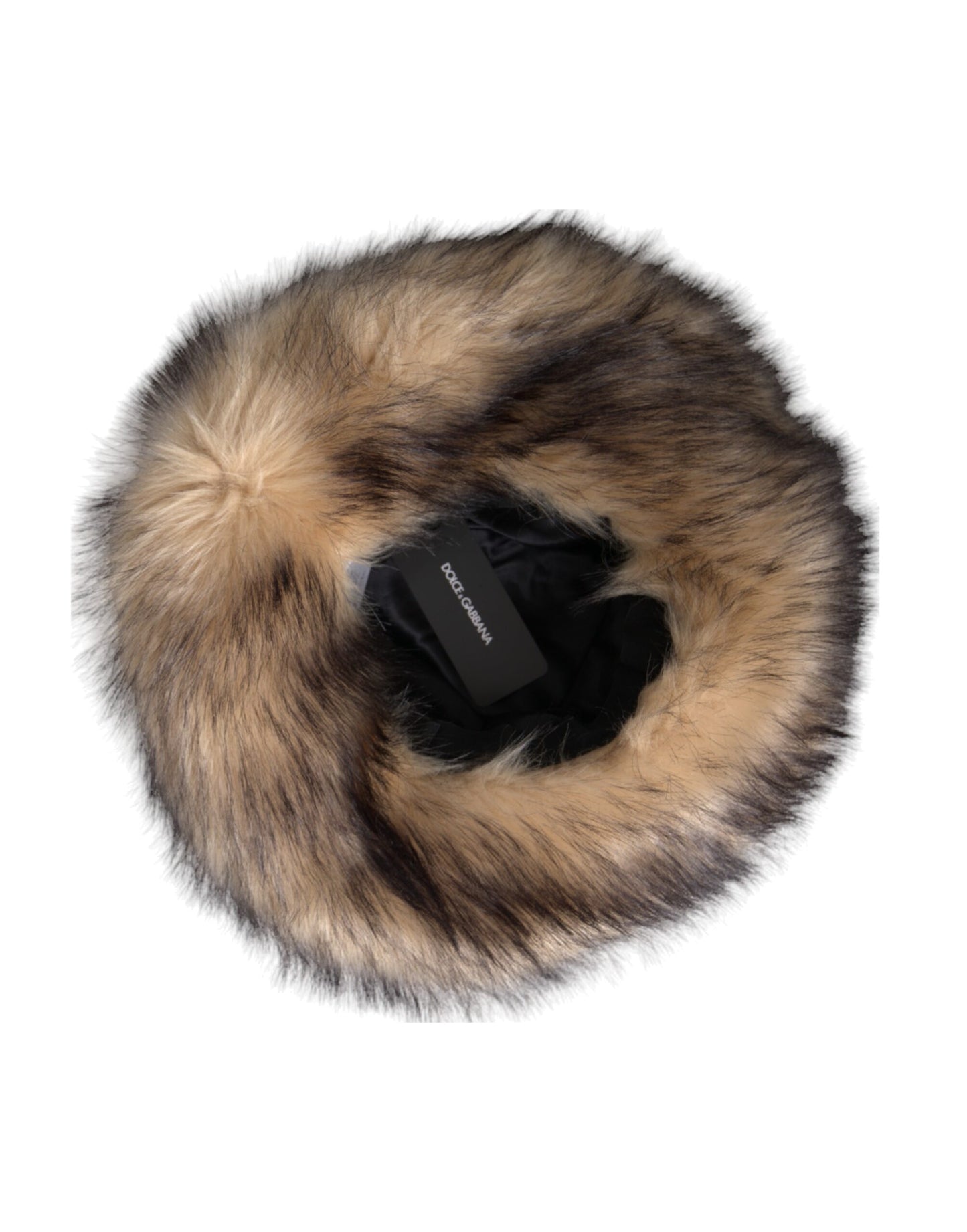 Dolce & Gabbana Brown Faux Fur Fedora Hat