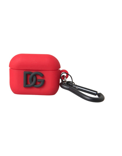  - Red Silicone Rubber Logo Embossed Airpods Case