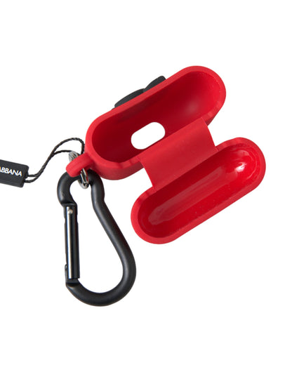  - Red Silicone Rubber Logo Embossed Airpods Case