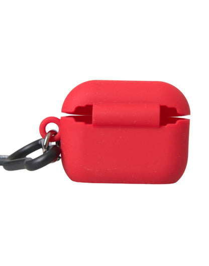  - Red Silicone Rubber Logo Embossed Airpods Case