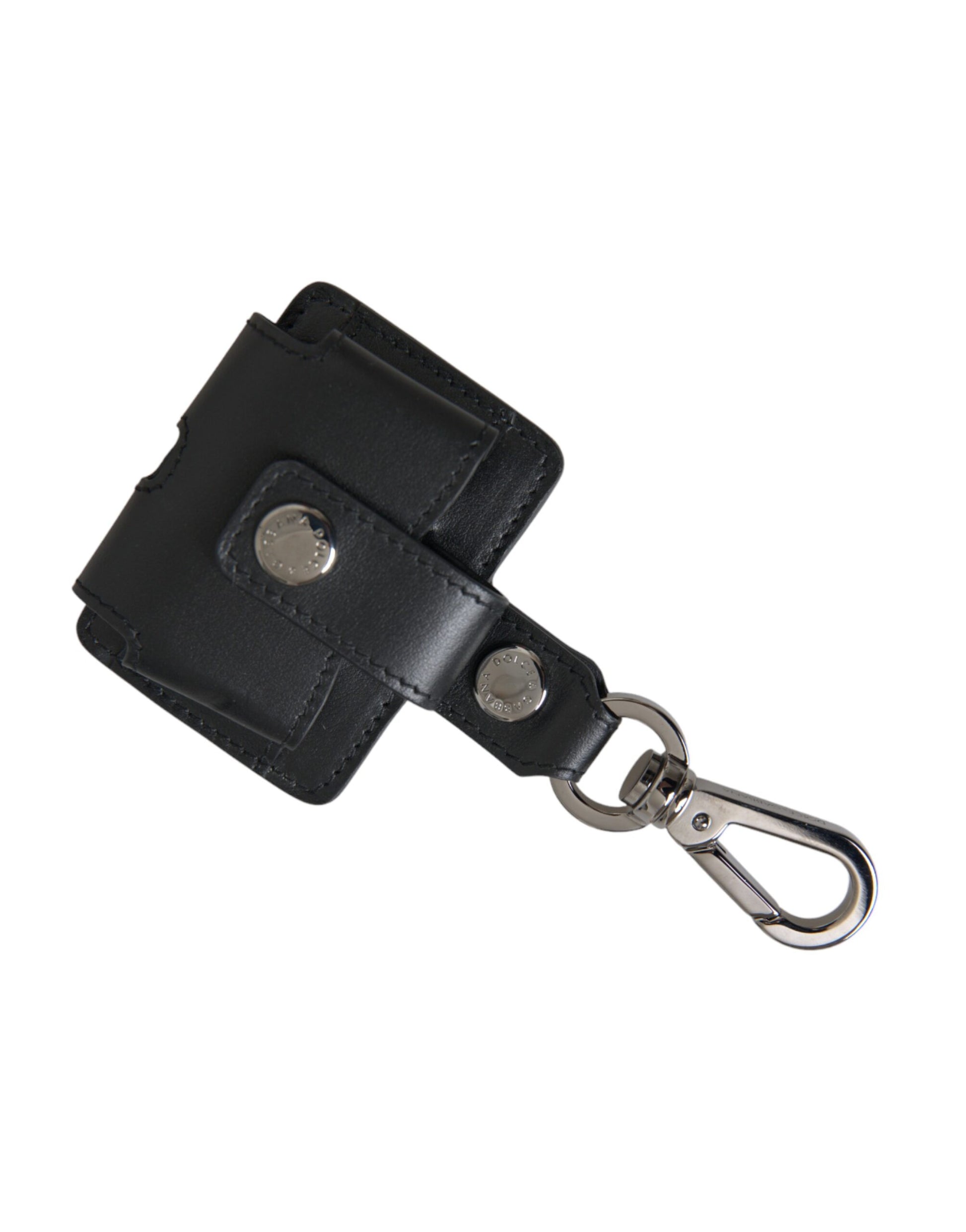 Dolce & Gabbana Black Plain Leather Airpods Case