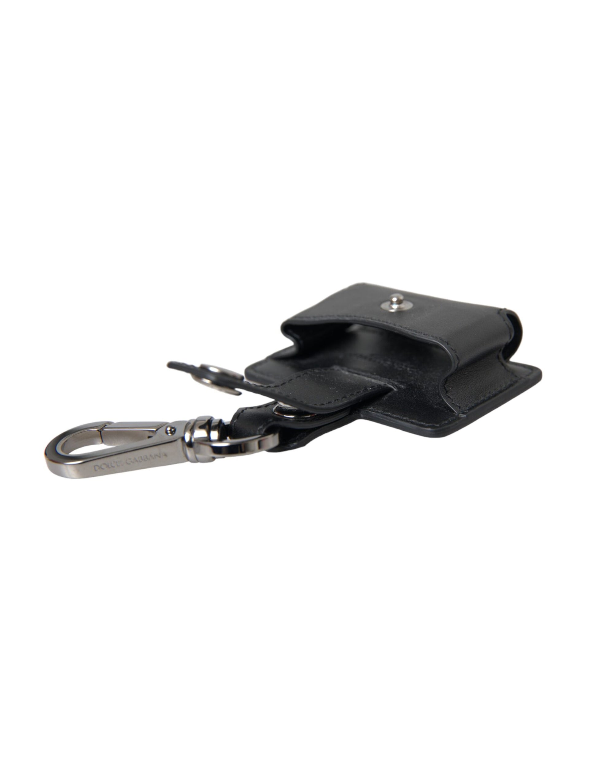 Dolce & Gabbana Black Plain Leather Airpods Case
