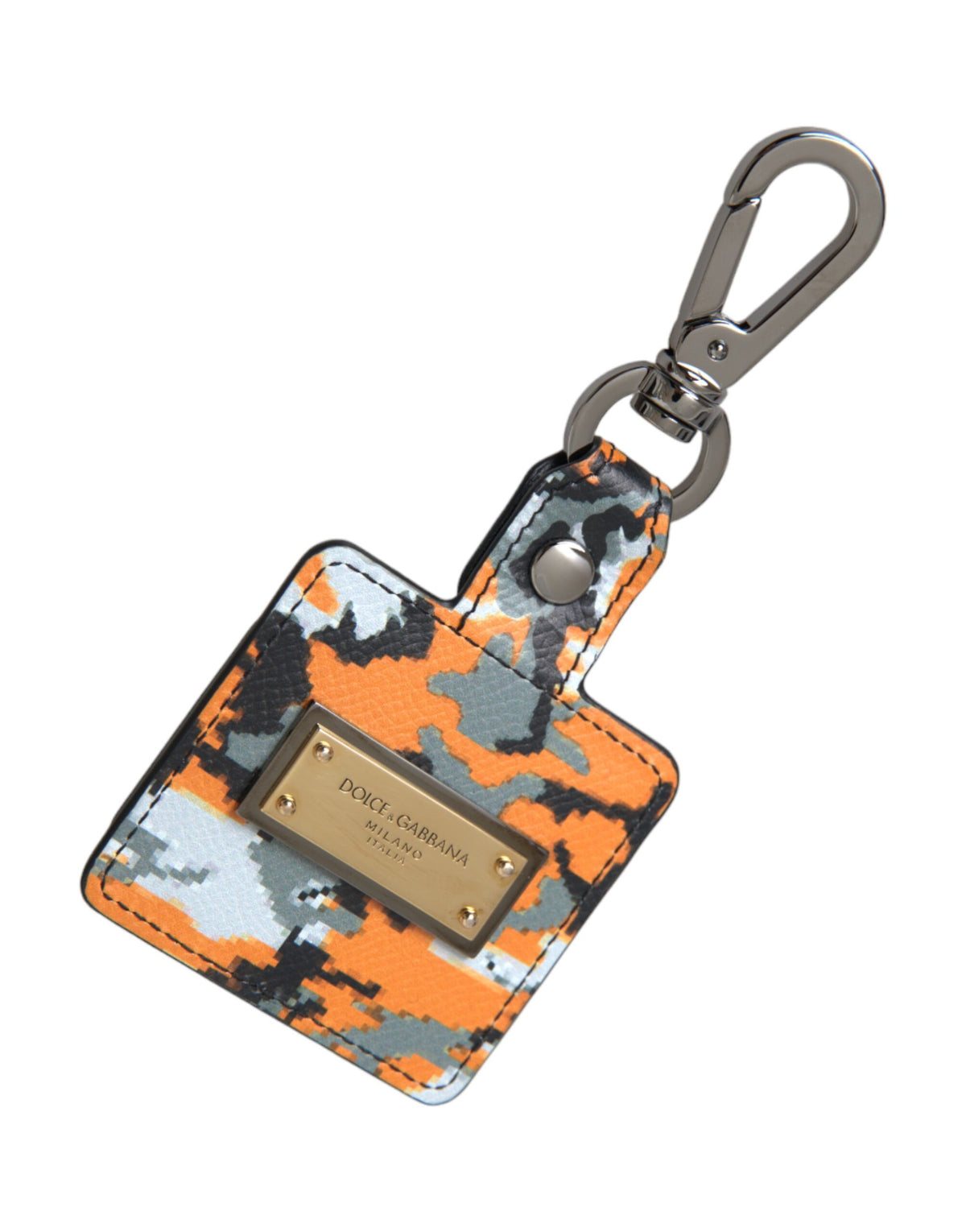 Dolce & Gabbana Camouflage Print Leather Airpods Case