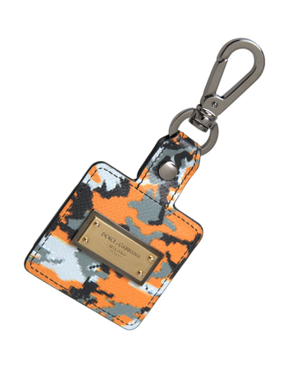 Dolce & Gabbana Camouflage Print Leather Airpods Case