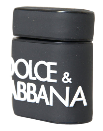 Dolce & Gabbana Black White Silicone Embossed Logo AirPods Case