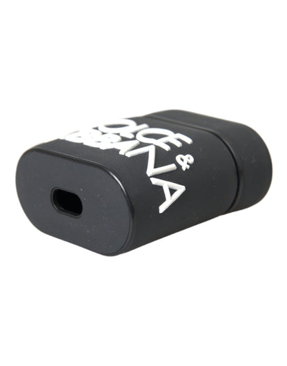 Dolce & Gabbana Black White Silicone Embossed Logo AirPods Case
