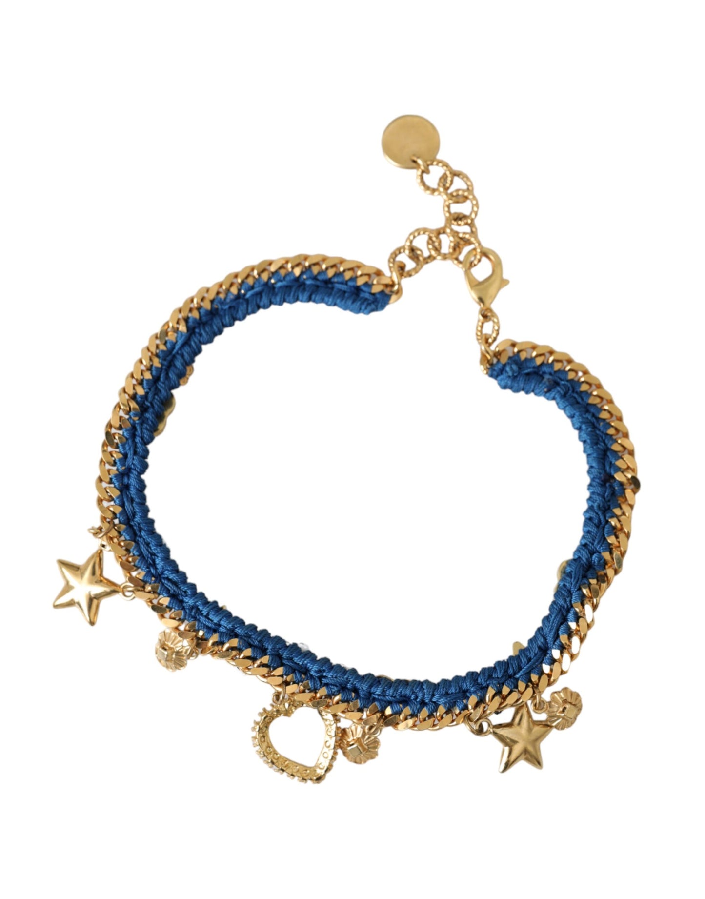 Gold Tone Brass Chain Iam The Star Bracelet - The Luxe Alliance