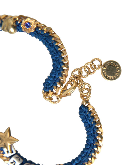 Gold Tone Brass Chain Iam The Star Bracelet - The Luxe Alliance