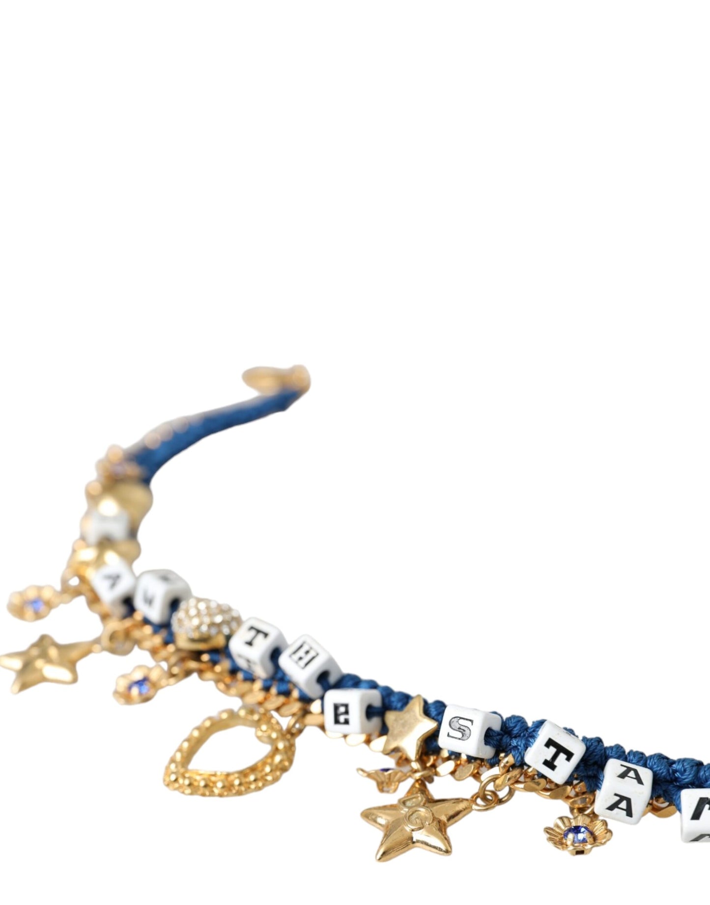 Gold Tone Brass Chain Iam The Star Bracelet - The Luxe Alliance