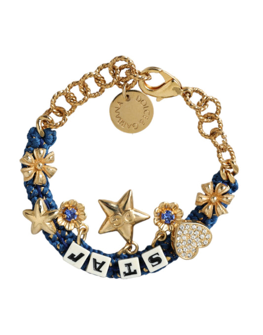 Gold Tone Brass Chain Star Fashion Bracelet - The Luxe Alliance