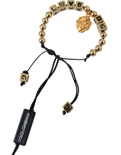 Gold Beaded LOVE DG Charm Fashion Bracelet - The Luxe Alliance