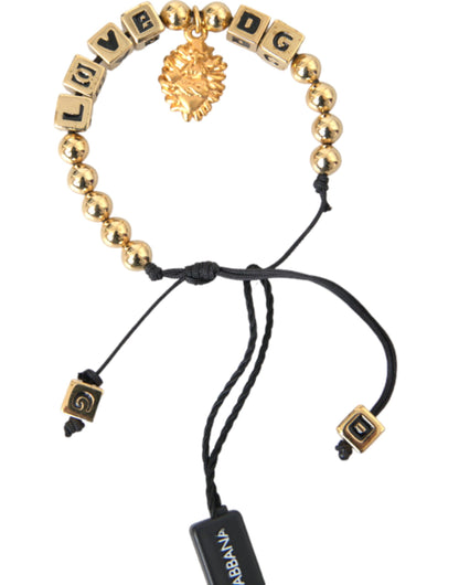 Gold Beaded LOVE DG Charm Fashion Bracelet - The Luxe Alliance