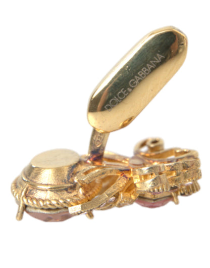 Gold Tone 925 Sterling Silver Crystal Cufflink - The Luxe Alliance