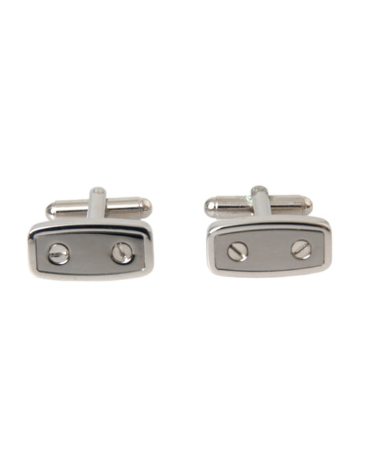 Silver Plated Metal Brass Pin Men Cufflinks - The Luxe Alliance