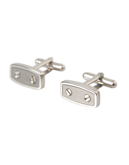 Silver Plated Metal Brass Pin Men Cufflinks - The Luxe Alliance