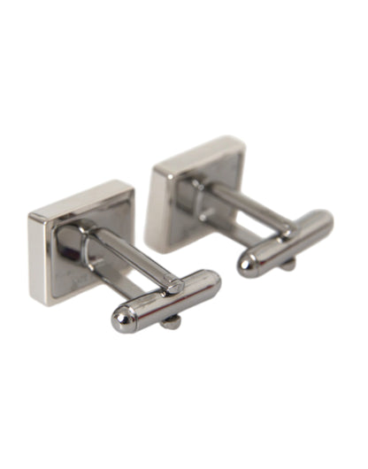 Silver Plated Metal Brass DG Logo Pin Cufflinks - The Luxe Alliance