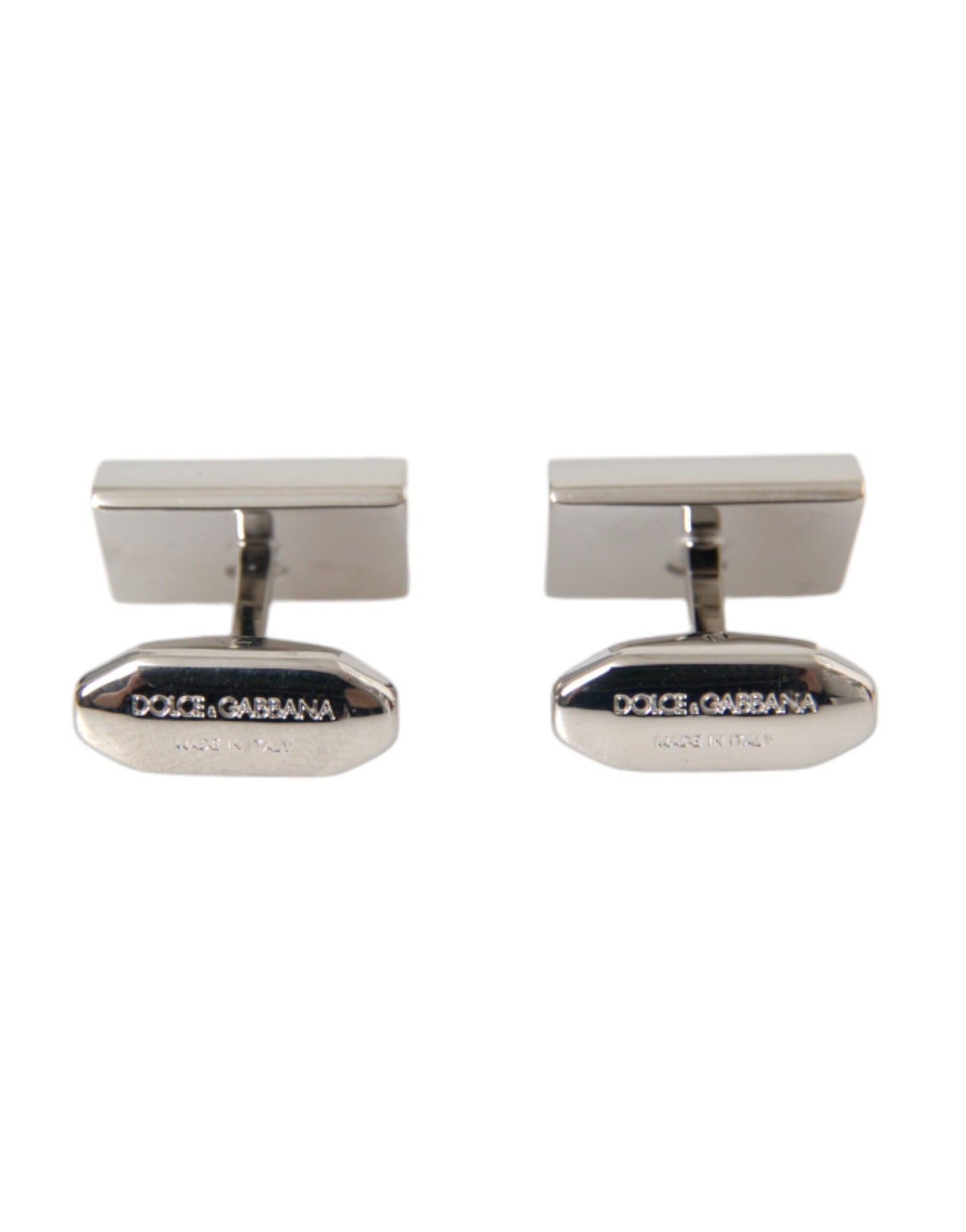 Silver Plated Metal Brass DG Logo Pin Cufflinks - The Luxe Alliance