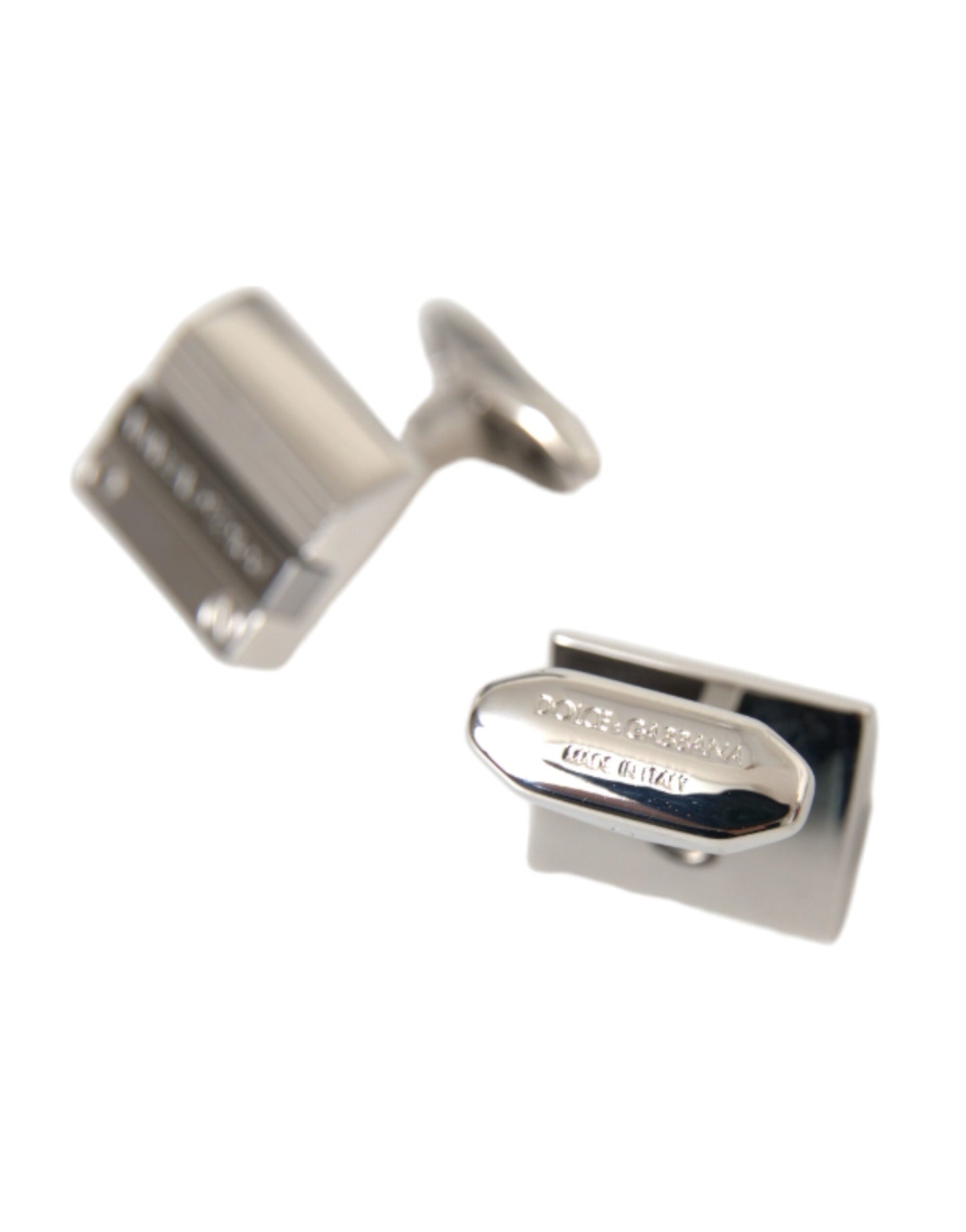 Silver Plated Metal Brass DG Logo Pin Cufflinks - The Luxe Alliance