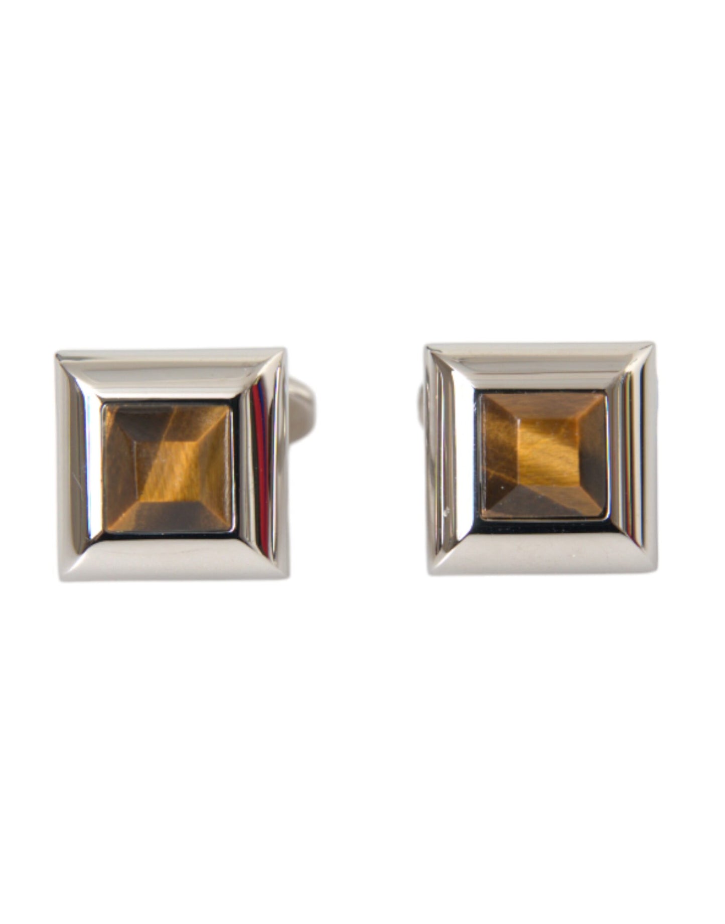 Silver Plated Brass Pin Crystal Cufflinks - The Luxe Alliance