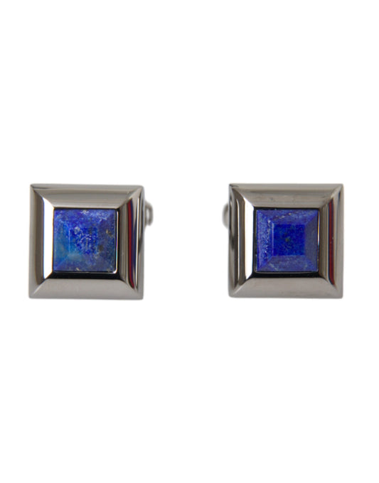 Silver Plated Brass Pin Crystal Cufflinks - The Luxe Alliance