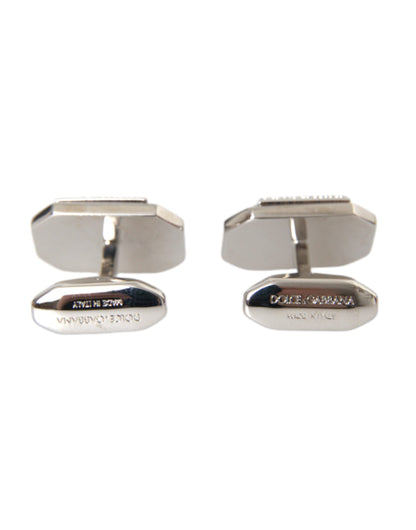 Silver Plated Brass Pin Crystal Cufflinks - The Luxe Alliance