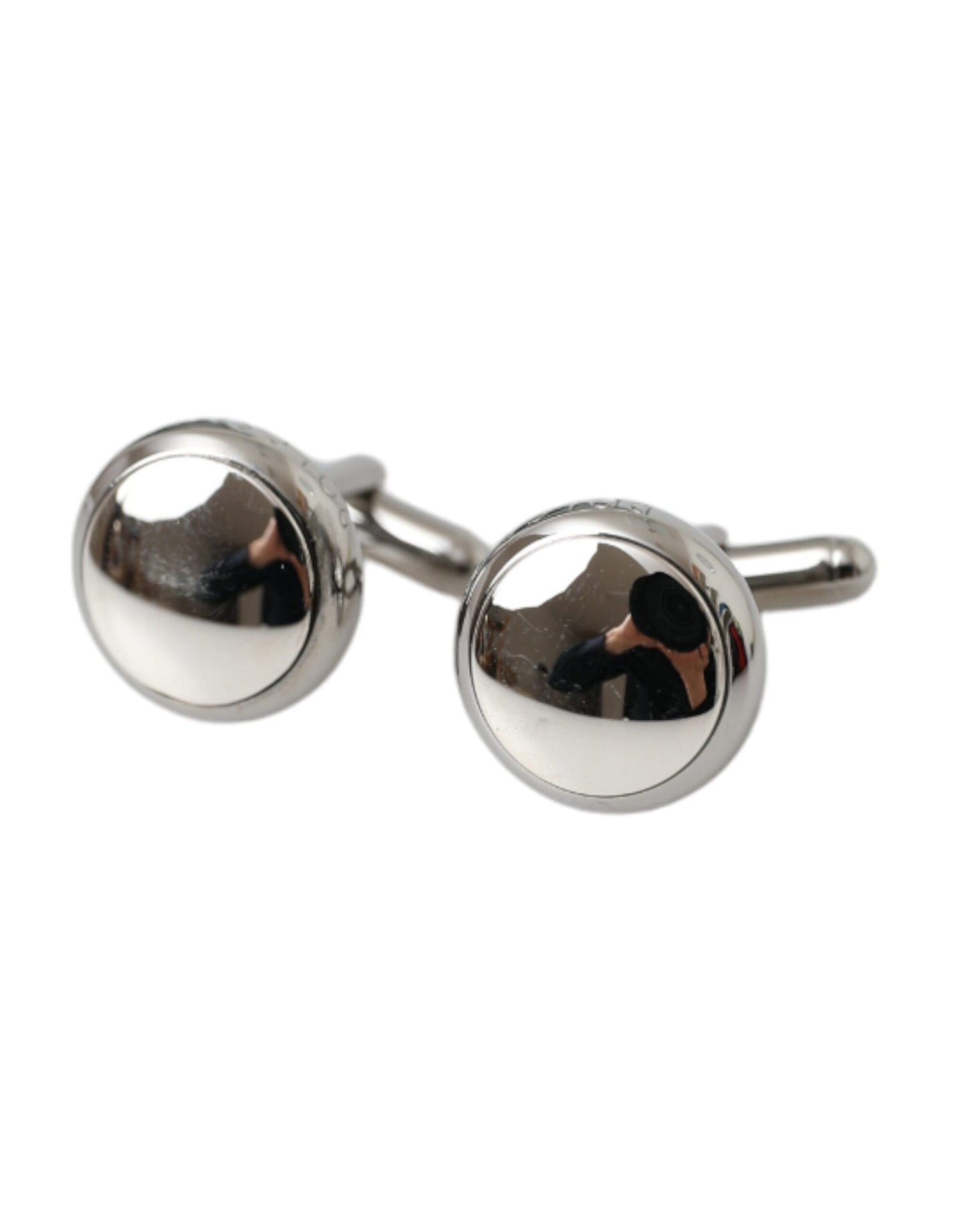 Silver Plated Brass Round Pin Men Cufflinks - The Luxe Alliance