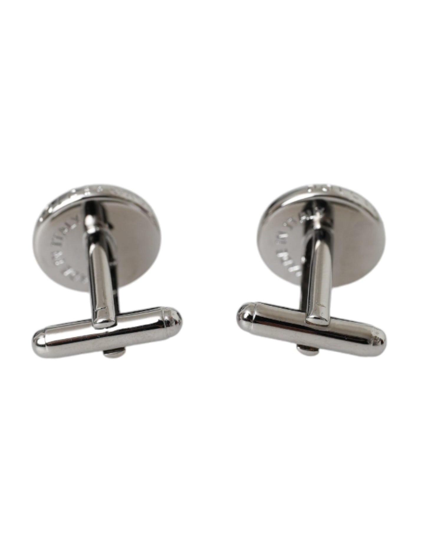 Silver Plated Brass Round Pin Men Cufflinks - The Luxe Alliance