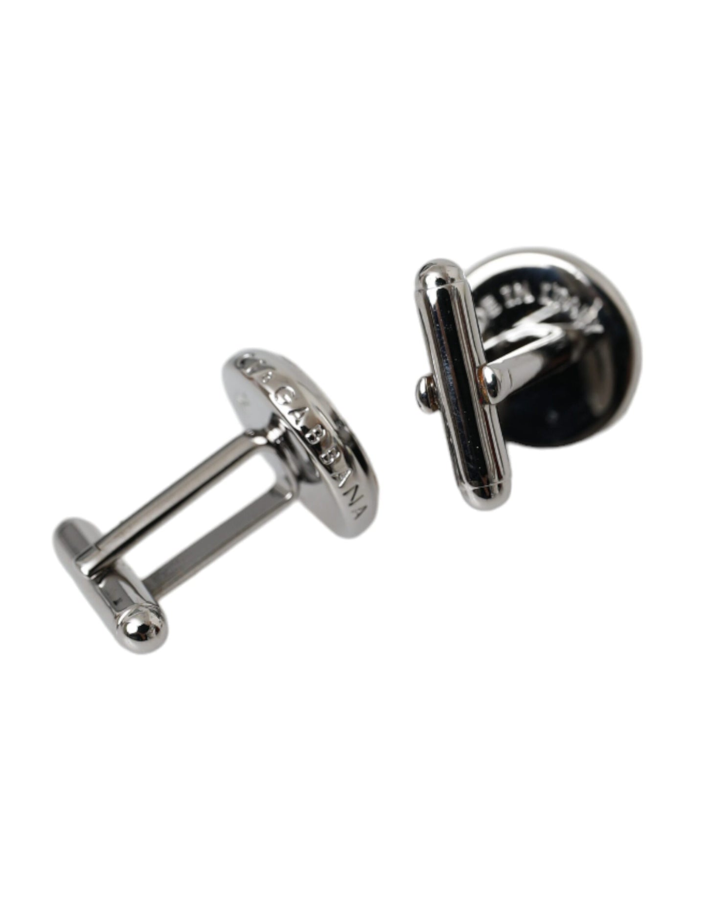 Silver Plated Brass Round Pin Men Cufflinks - The Luxe Alliance