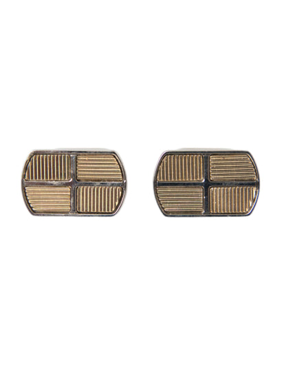 Silver Gold Plated Metal Brass Pin Cufflinks - The Luxe Alliance