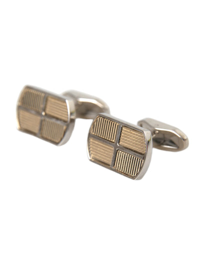 Silver Gold Plated Metal Brass Pin Cufflinks - The Luxe Alliance