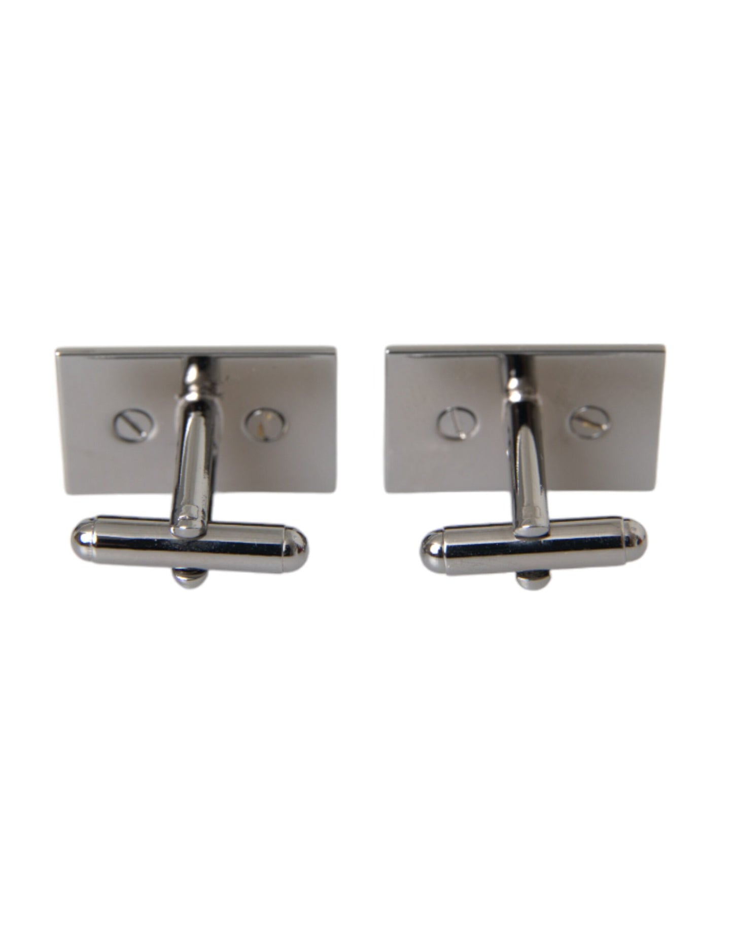  - Silver Plated Metal Brass DG Logo Pin Cufflinks