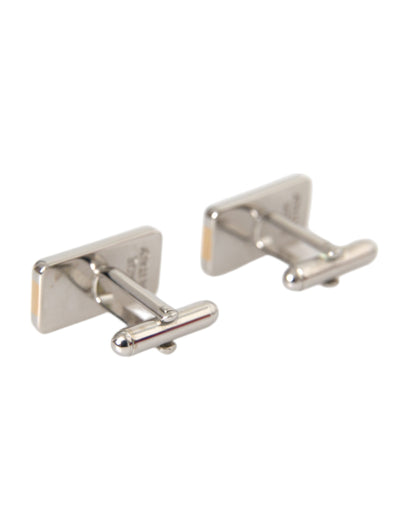  - Silver Gold Plated Brass DG Logo Pin Cufflinks