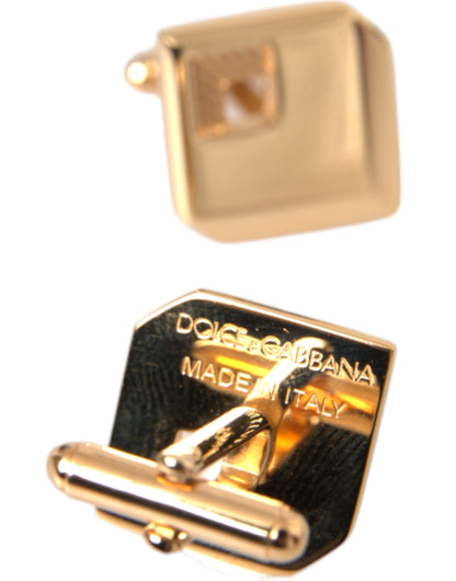  - Gold Plated Metal Brass Square Pin Cufflinks