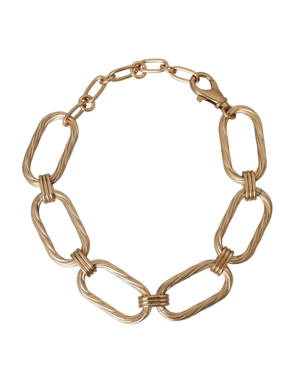 Dolce & Gabbana Gold Tone Brass Large Link Chain Necklace