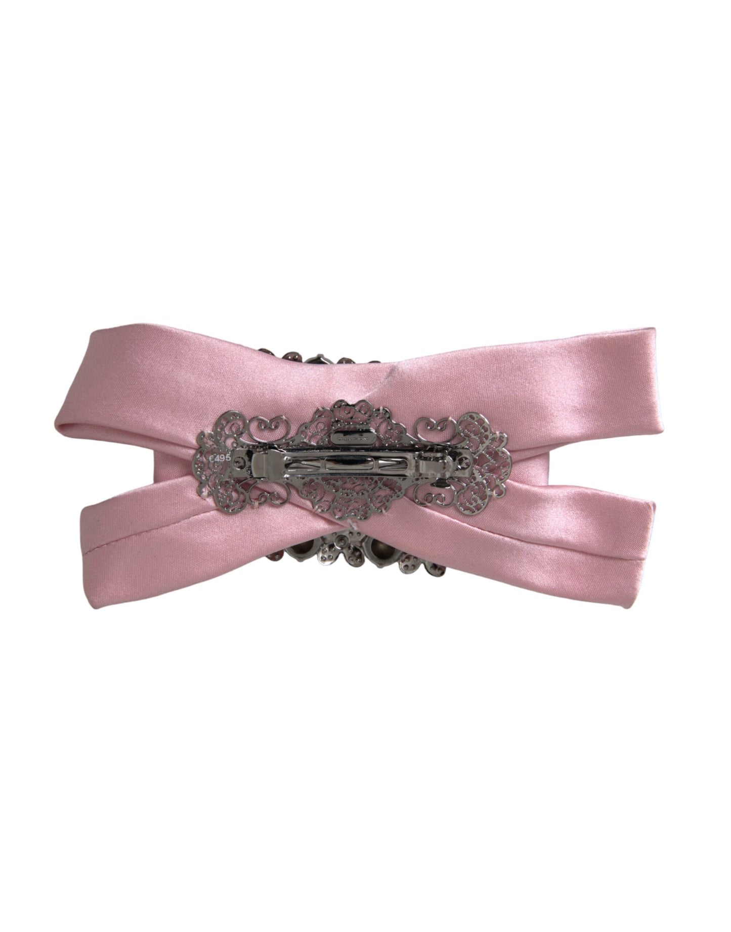  - Pink Satin Crystal Jewelry Brooch Hair Pin