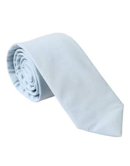  - Light Blue Cotton Adjustable Tie Men