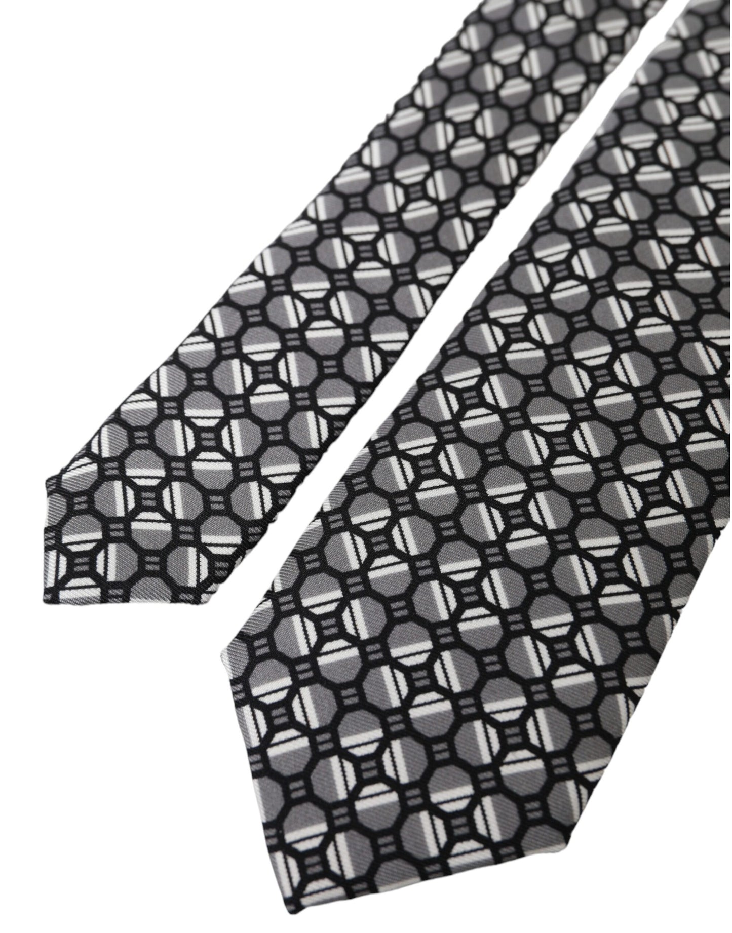  - Multicolor Patterned 100% Silk Adjustable Tie