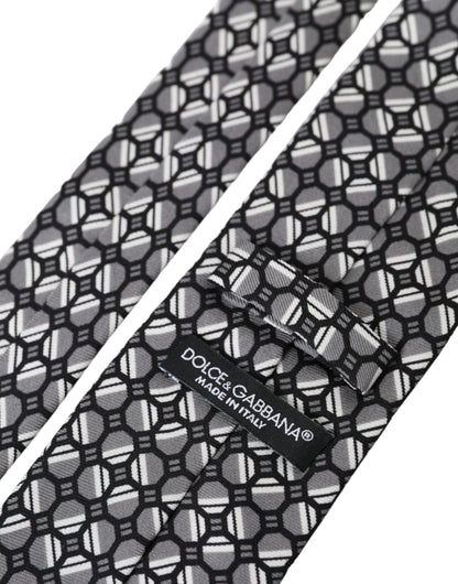  - Multicolor Patterned 100% Silk Adjustable Tie