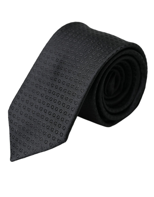 Black STAFF Patterned Cotton Adjustable Men Tie - The Luxe Alliance