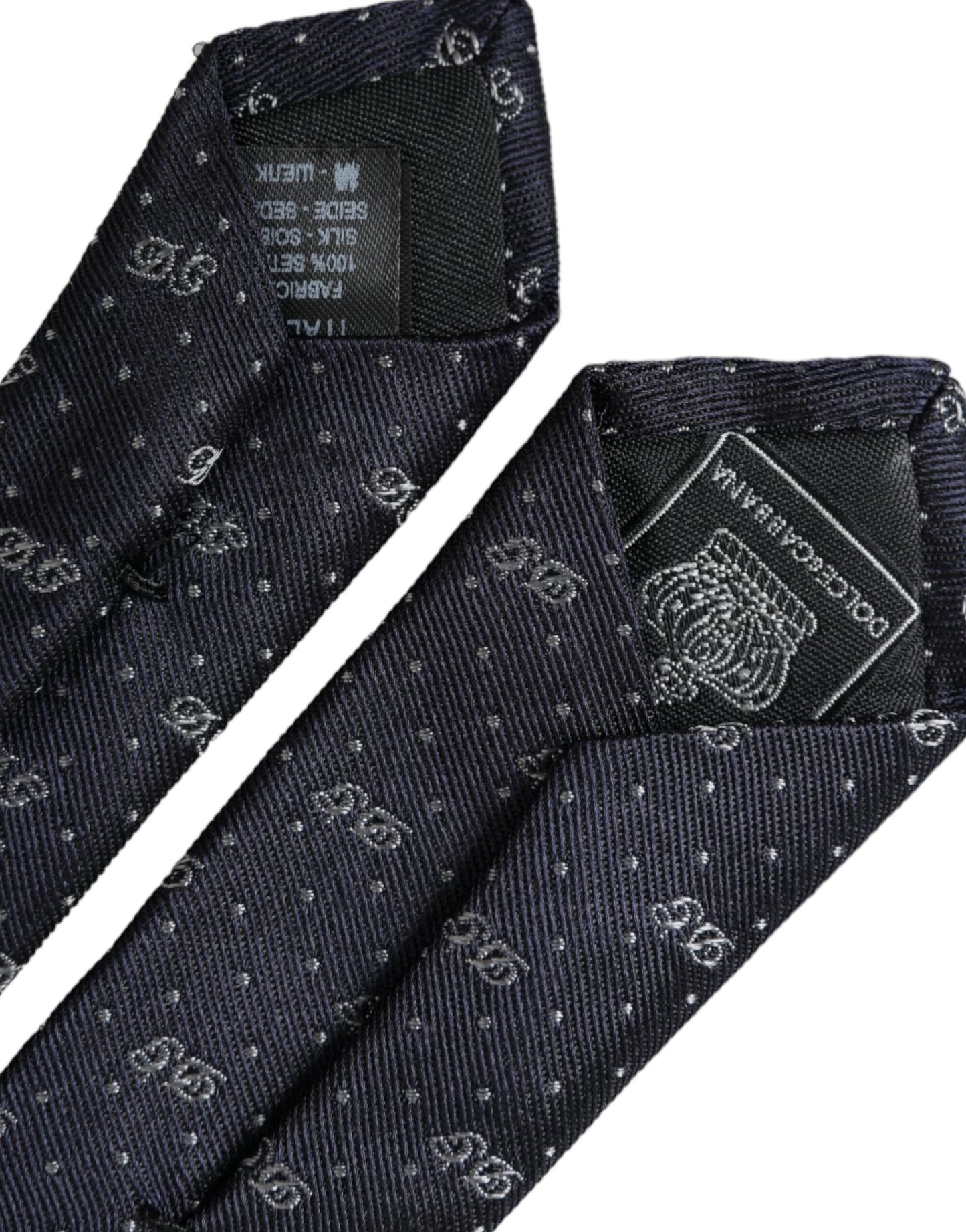  - Blue DG Logo 100% Silk Adjustable Tie