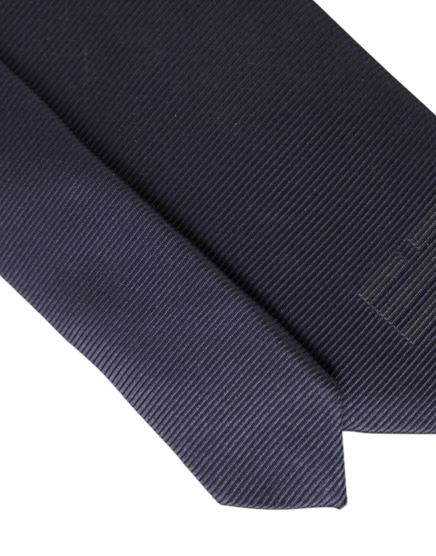  - Blue Solid Silk Adjustable Tie Men