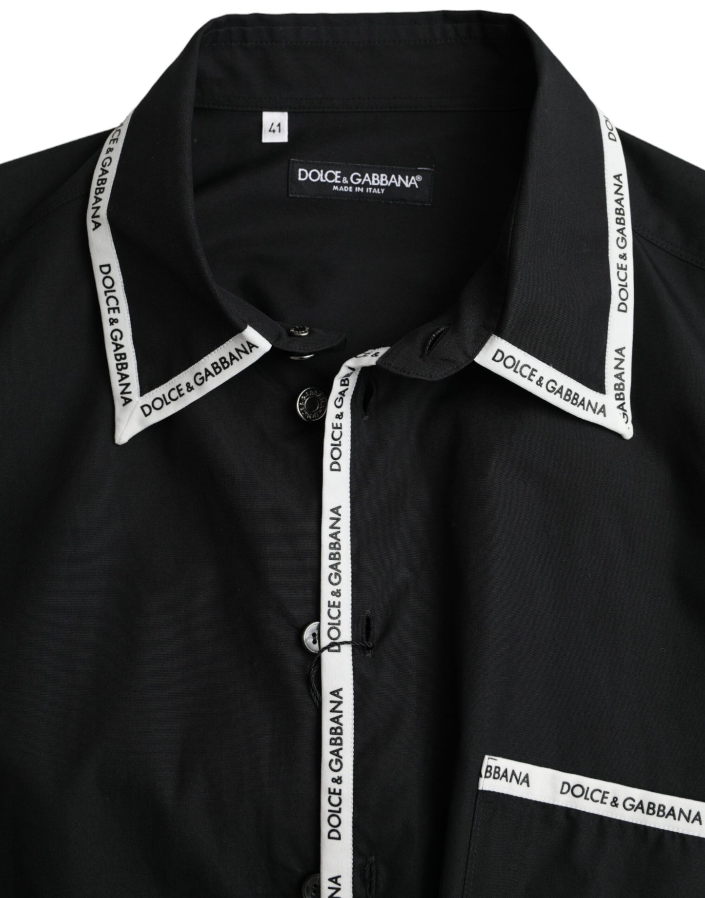 Black Collared Long Sleeve Cotton Casual Shirt - The Luxe Alliance