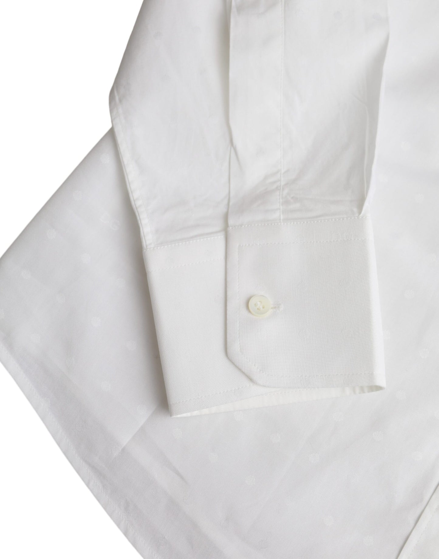 White Logo Cotton Men Dress GOLD Shirt - The Luxe Alliance