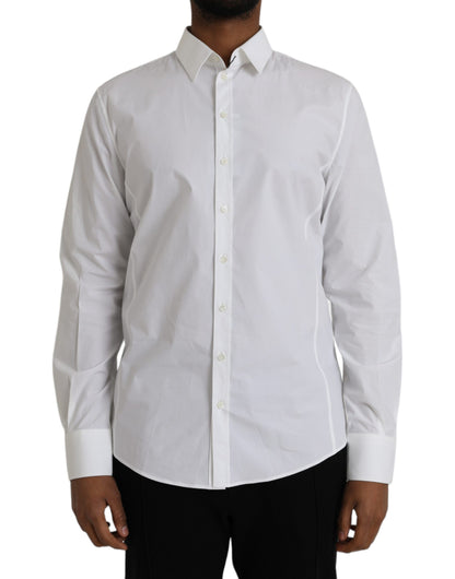 White Cotton Formal Dress Top SICILIA Shirt - The Luxe Alliance