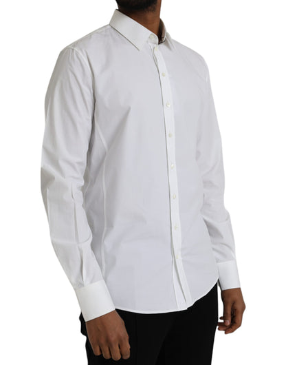 White Cotton Formal Dress Top SICILIA Shirt - The Luxe Alliance