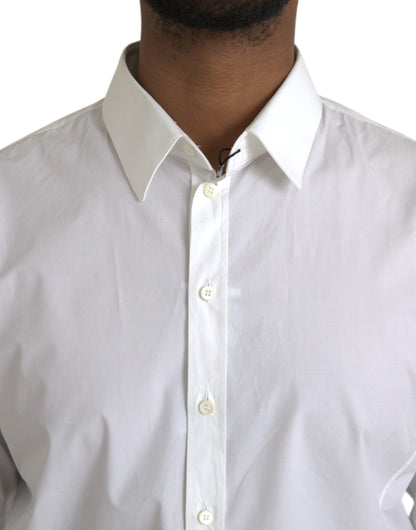 White Cotton Formal Dress Top SICILIA Shirt - The Luxe Alliance