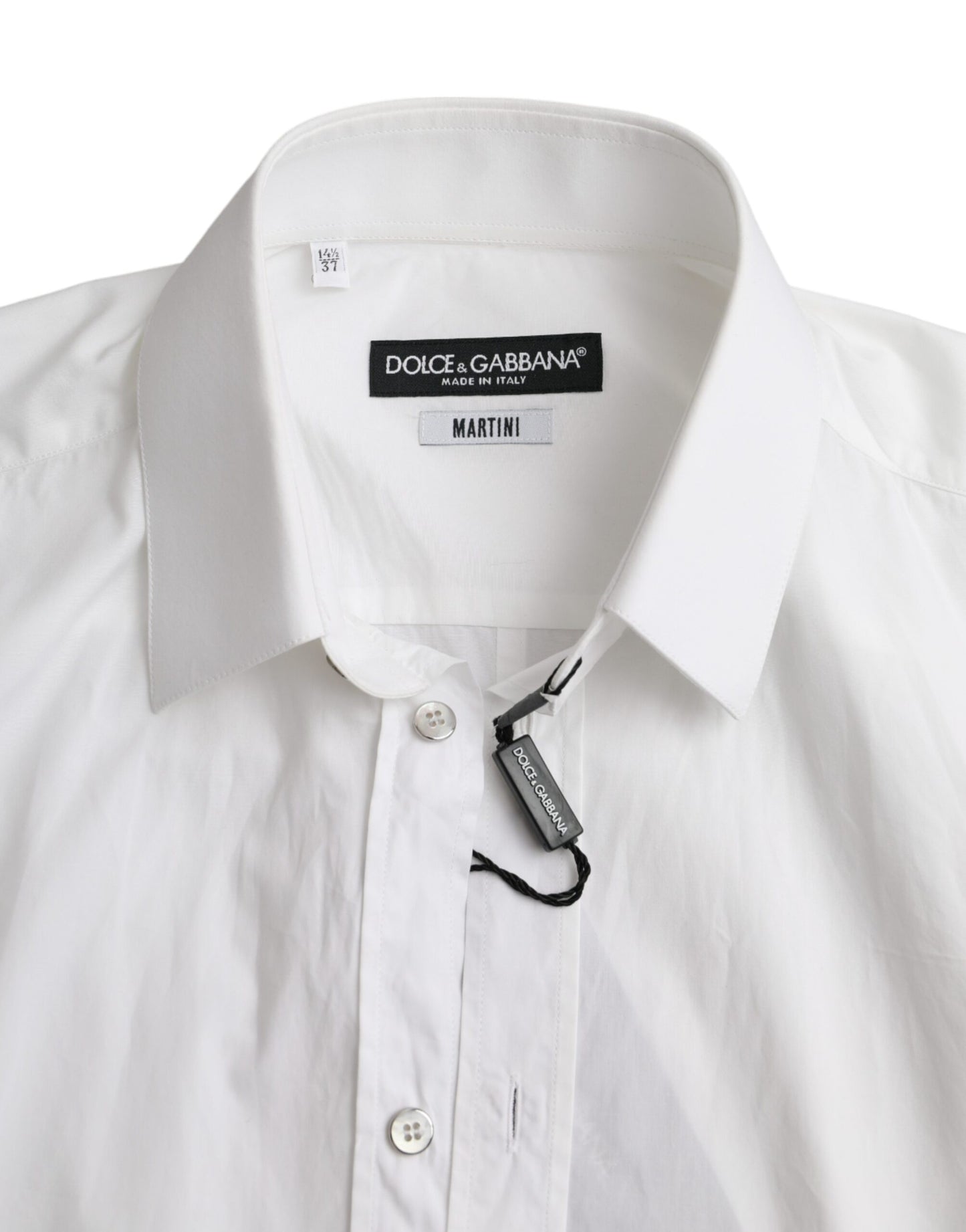 White Cotton Long Sleeve Dress MARTINI Shirt - The Luxe Alliance