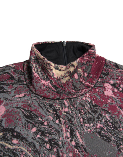 Multicolor Graphic Turtle Neck Men Sweater - The Luxe Alliance