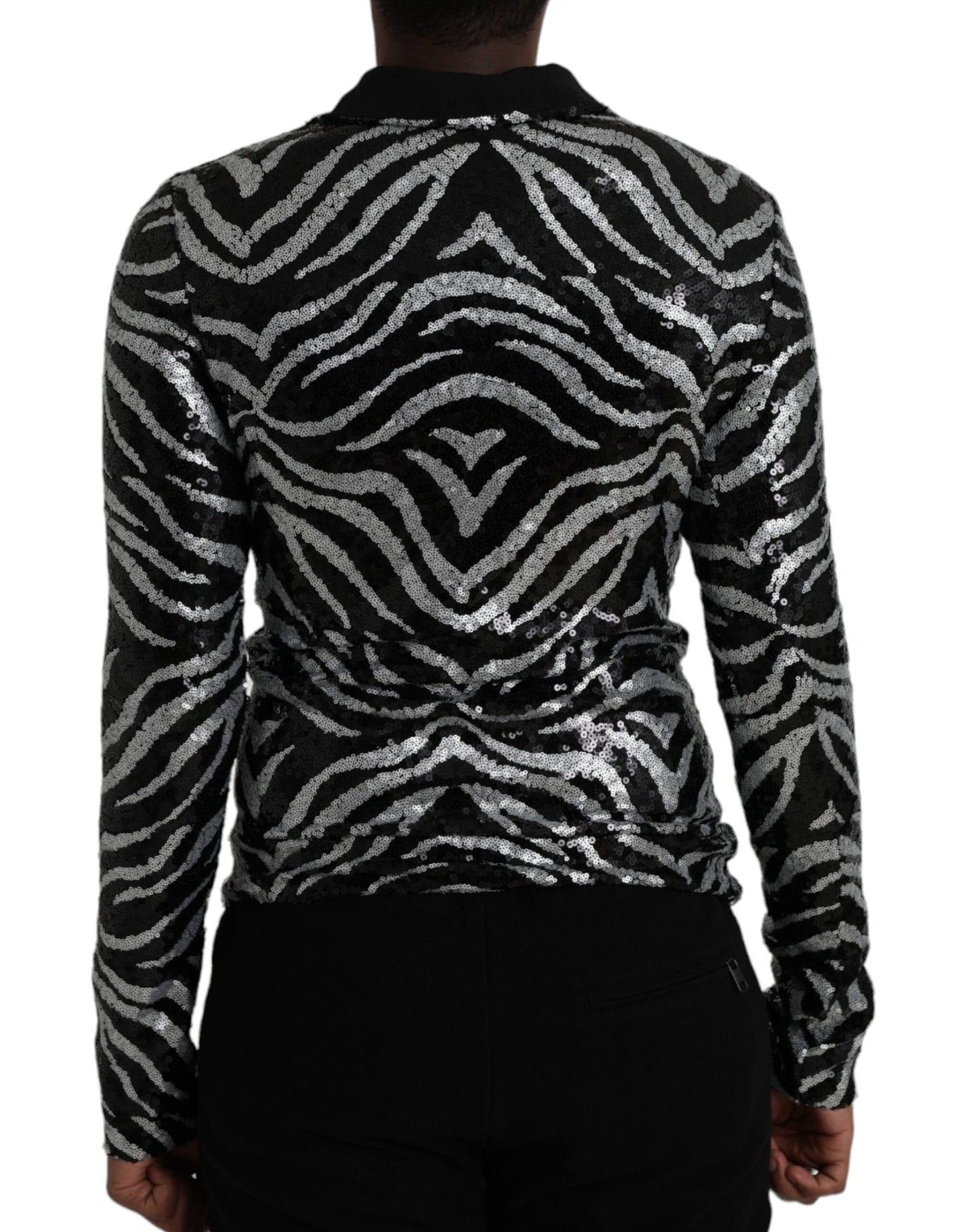 Black & Silver Sequined Men's Sweater - The Luxe Alliance