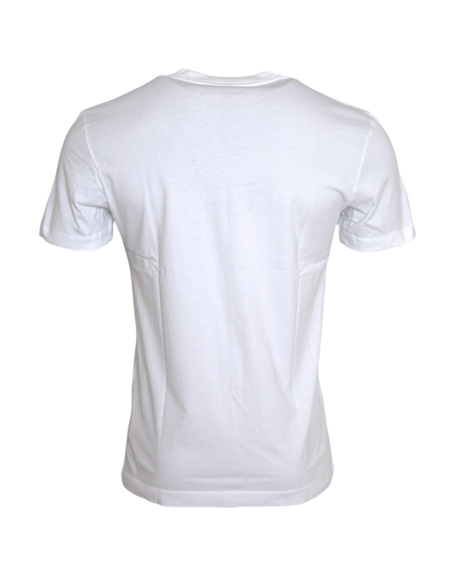 White Cotton DG Applique Men Casual T-shirt - The Luxe Alliance